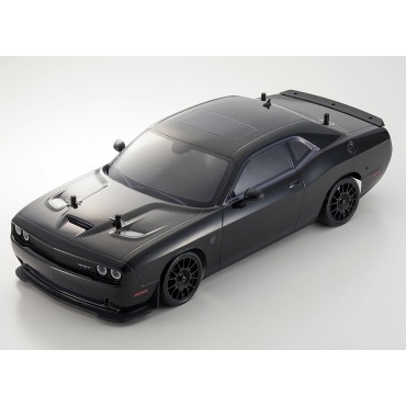 AUTOMODELO KYOSHO FAZER VE-i DODGE CHALLENGER SRT HELLCAT PRETO BRUSHLEES COMPLETO KYO 34051T2B